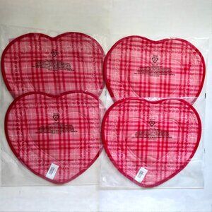 Bundle of 4 Celebrate Together Reversible Quilted Heart Placemat - 14" X 17"